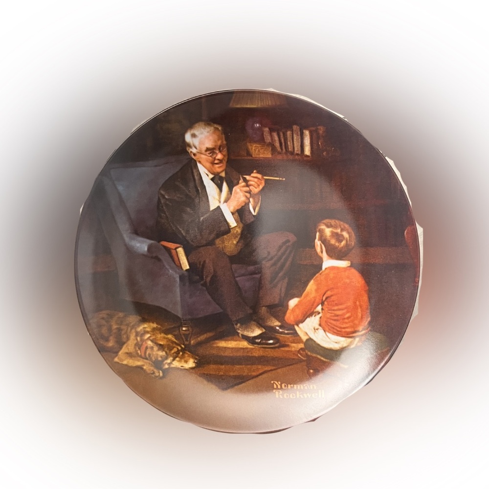 Knowles “The Tycoon” Norman Rockwell Collectors Plate Number 8251AD with Box